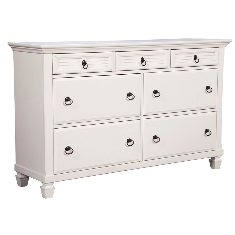 Home Square 2-Piece Set with 7 Drawer Dresser & California King Panel Bed