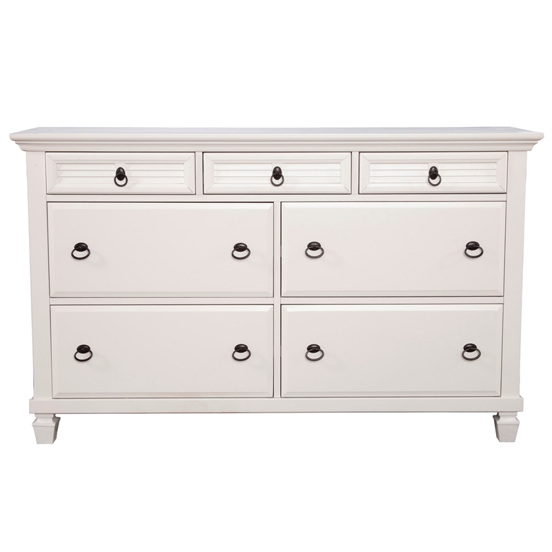 Home Square 2-Piece Set with 7 Drawer Dresser & California King Panel Bed