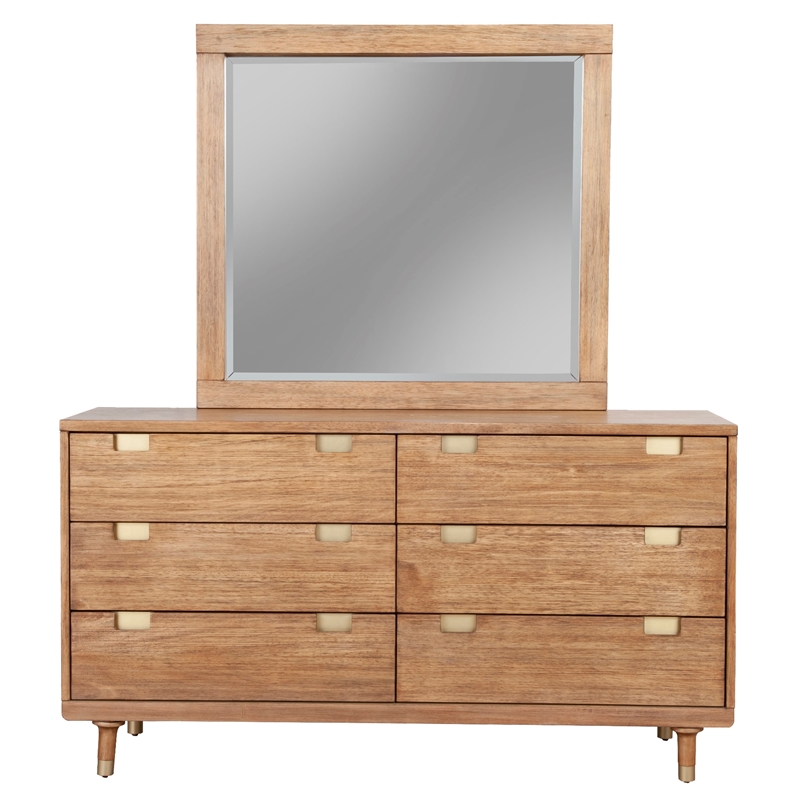 Home Square 2-Piece Set with Easton 6 Drawer Dresser & Full Size Platform Bed