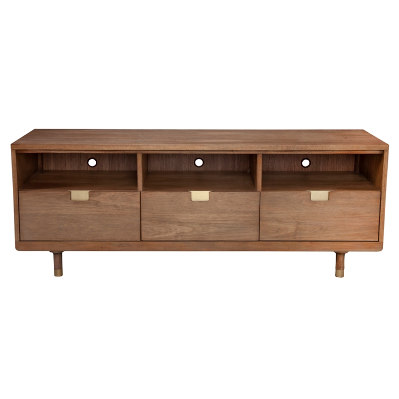 Home Square 2-Piece Set with Easton 3 Drawer Chest & TV Console in Sand