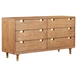 Home Square 2-Piece Set with 6 Drawer Dresser & Standard King Platform Bed