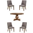 Home Square 5-Piece Set with Kensington Dining Table & 4 Parson Dining Chairs