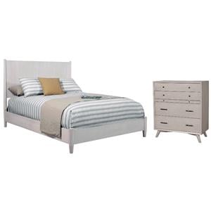 Home Square 2-Piece Set with Flynn Full Size Panel Bed & Accent Chest