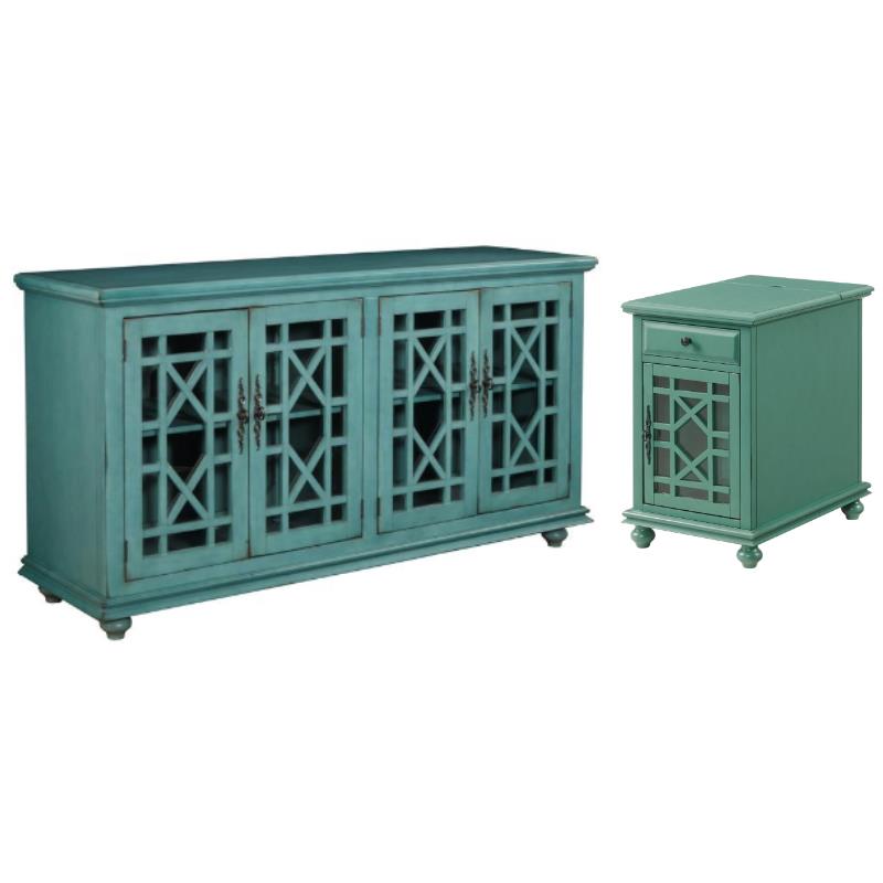 Home Square 2-Piece Set with Elegant Chairside Table & Jules 63