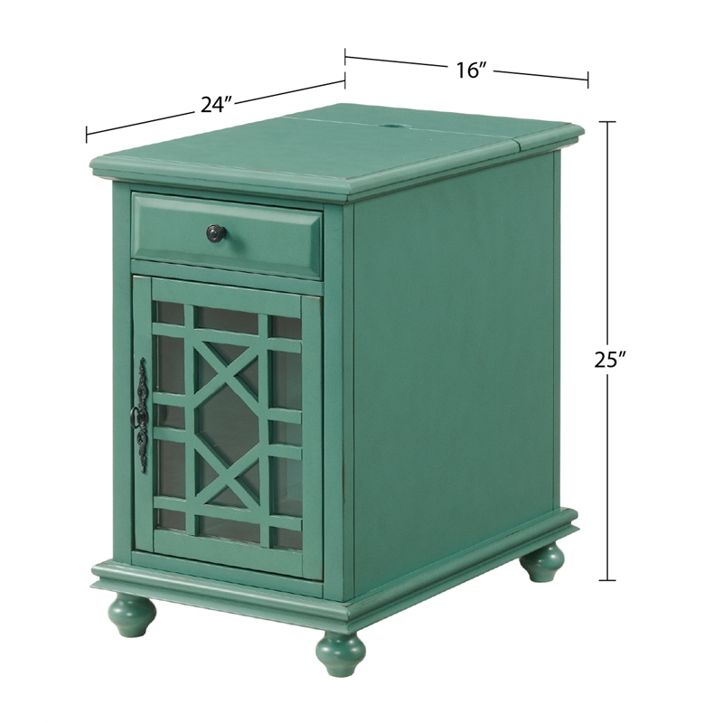 Home Square 2-Piece Set with Elegant Chairside Table & Jules 38