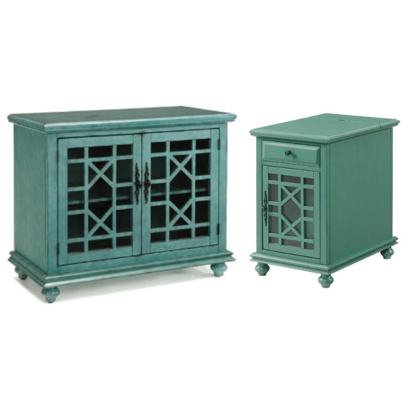 Home Square 2-Piece Set with Elegant Chairside Table & Jules 38