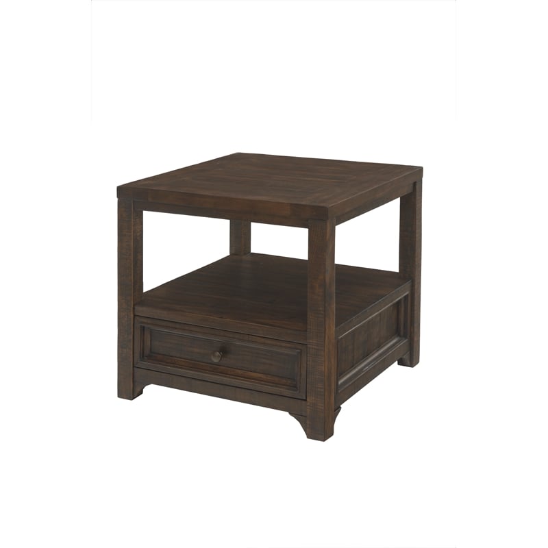 Home Square 2-Piece Set with Lisbon 2 Drawer Coffee Table & 1 Drawer End Table