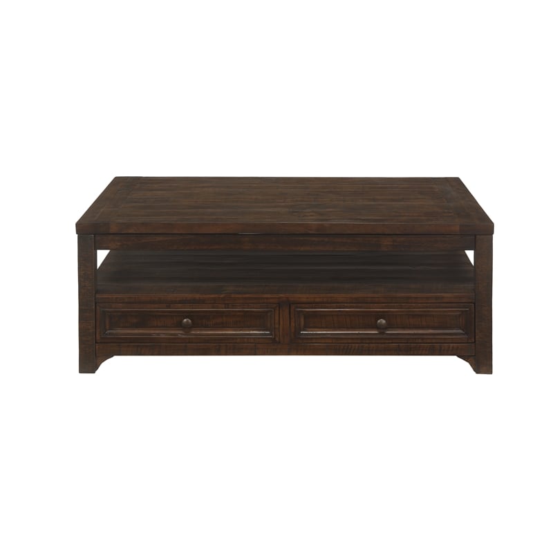 Home Square 2-Piece Set with Lisbon 2 Drawer Coffee Table & 1 Drawer End Table