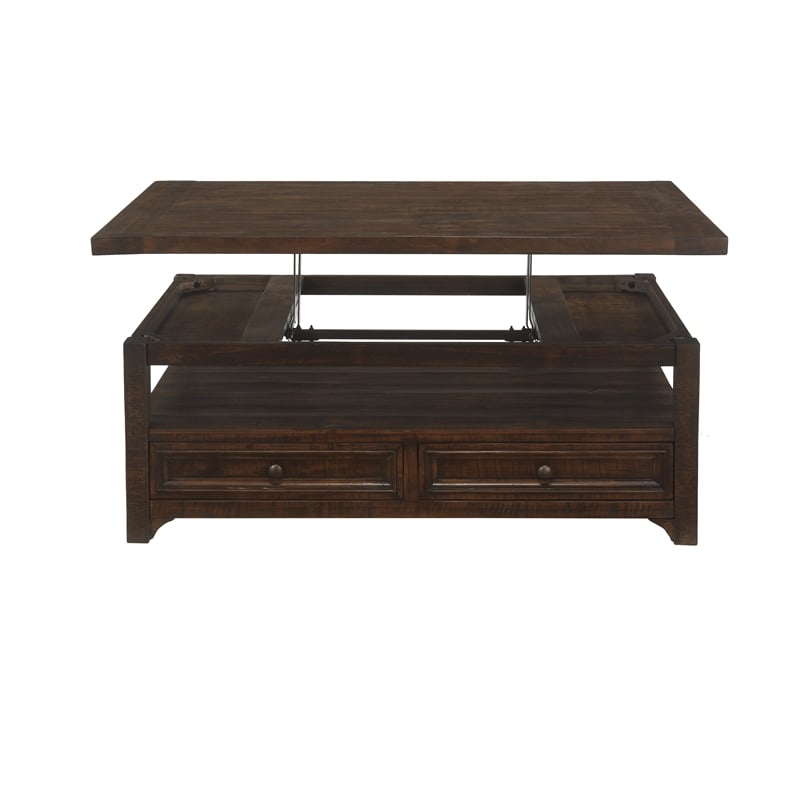 Home Square 2-Piece Set with Lisbon 2 Drawer Coffee Table & 1 Drawer End Table