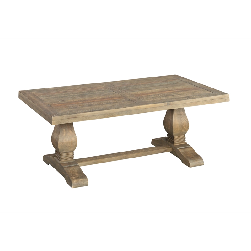 Home Square 2-Piece Set with Napa Solid Wood Coffee Table & Round End Table