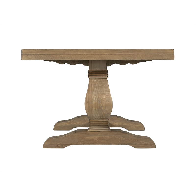 Home Square 2-Piece Set with Napa Solid Wood Coffee Table & Round End Table