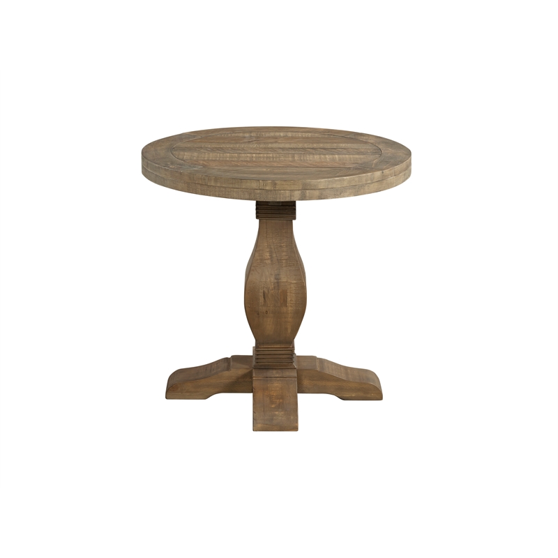 Home Square 2-Piece Set with Napa Solid Wood Coffee Table & Round End Table