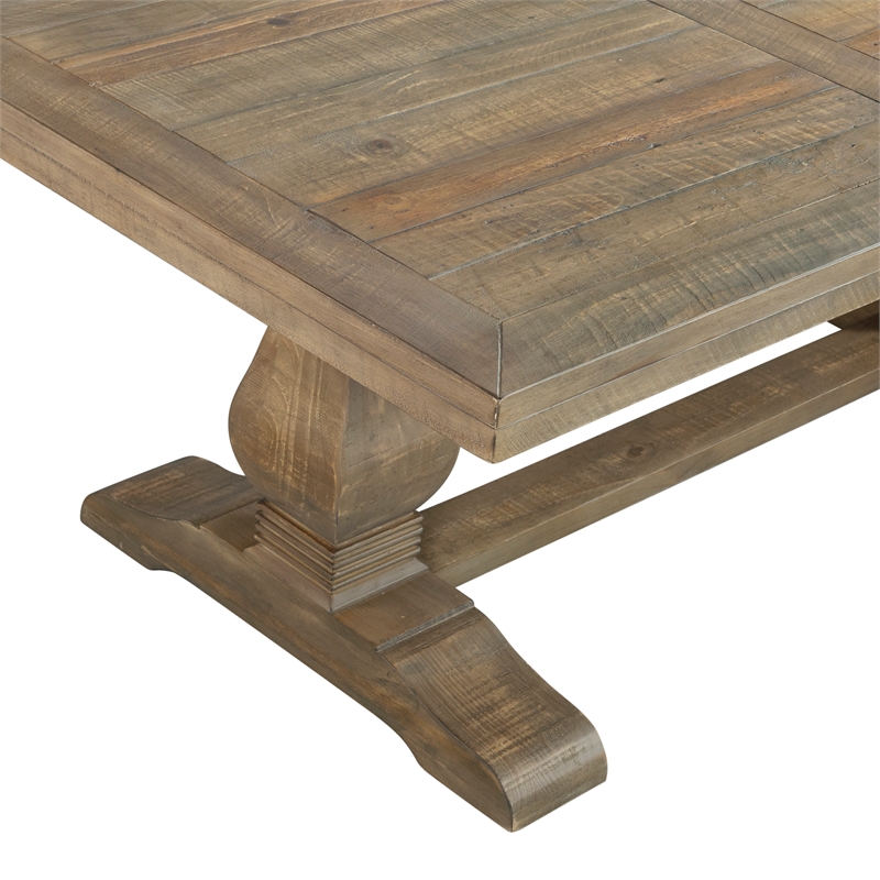 Home Square 2-Piece Set with Napa Solid Wood Coffee Table & Round End Table