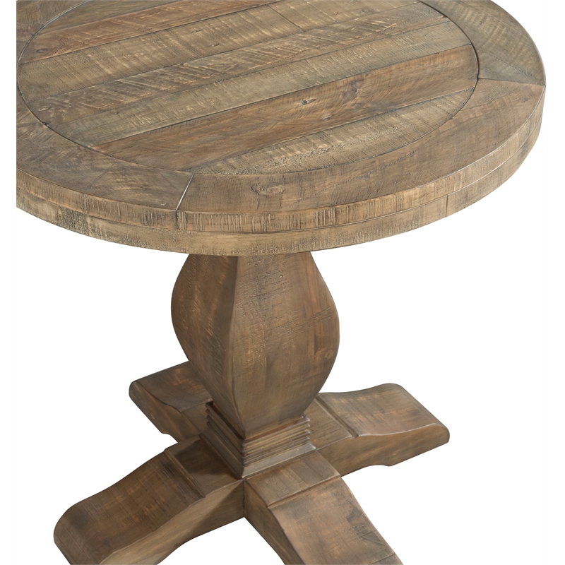 Home Square 2-Piece Set with Napa Solid Wood Coffee Table & Round End Table