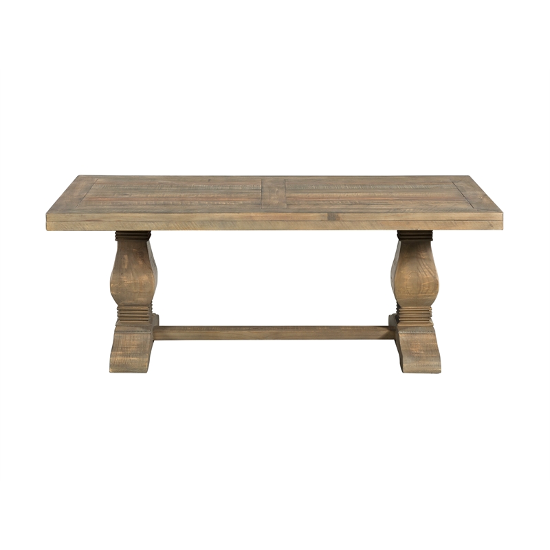 Home Square 2-Piece Set with Napa Solid Wood Coffee Table & Round End Table