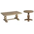 Home Square 2-Piece Set with Napa Solid Wood Coffee Table & Round End Table
