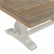 Home Square 2-Piece Set with Napa Solid Wood Coffee Table & End Table in White