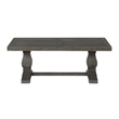 Home Square 2-Piece Set with Napa Solid Wood Coffee Table & End Table in Gray