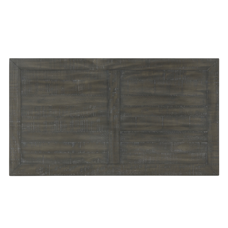 Home Square 2-Piece Set with Napa Solid Wood Coffee Table & End Table in Gray