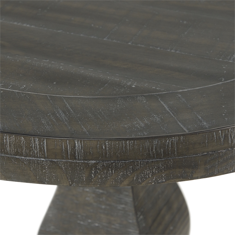 Home Square 2-Piece Set with Napa Solid Wood Coffee Table & End Table in Gray
