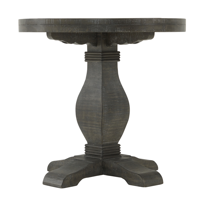 Home Square 2-Piece Set with Napa Solid Wood Coffee Table & End Table in Gray