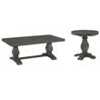 Home Square 2-Piece Set with Napa Solid Wood Coffee Table & End Table in Gray