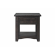 Home Square 2-Piece Set with 2 Drawer Coffee Table & End Table in Antique Black