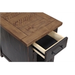 Home Square 2-Piece Set with 2 Drawer Coffee Table & Chairside Table in Black
