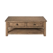 Home Square 2-Piece Set with 2 Drawer Coffee Table & End Table in Natural