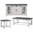 Home Square 3-Piece Set with TV Stand & Coffee Table & End Table