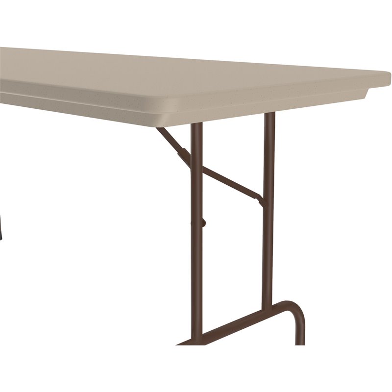 Home Square Blow-Molded Folding Table in Mocha Granite Finish - Set of 8
