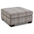 Home Square 2-Piece Set with Sectional and Plaid Cocktail Ottoman