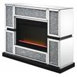 Home Square 2-Piece Set with Mirrored Fireplace and Wall Decor