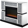 Home Square 2-Piece Set with Mirrored Fireplace and Wall Decor