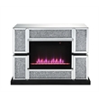 Home Square 2-Piece Set with Mirrored Fireplace and Wall Decor
