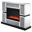 Home Square 2-Piece Set with Mirrored Fireplace and Wall Decor