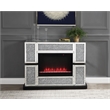 Home Square 2-Piece Set with Mirrored Fireplace and Wall Decor