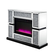 Home Square 2-Piece Set with Mirrored Fireplace and Wall Decor