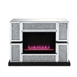 Home Square 2-Piece Set with Mirrored Fireplace and Wall Decor