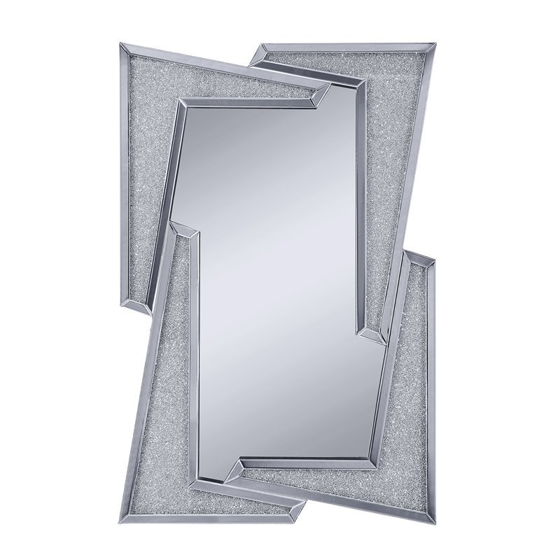 Home Square 2-Piece Set with Mirrored Fireplace and Mirrored Wall Decor
