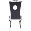 Home Square 7-Piece Set with Steel Dining Table & 6 Side Chairs