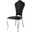 Home Square 7-Piece Set with Steel Dining Table & 6 Side Chairs in Black