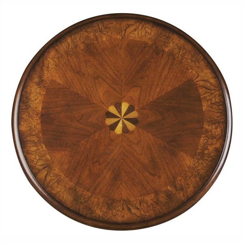 Home Square Specialty Holden Accent Table in Olive Ash Burl - Set of 2
