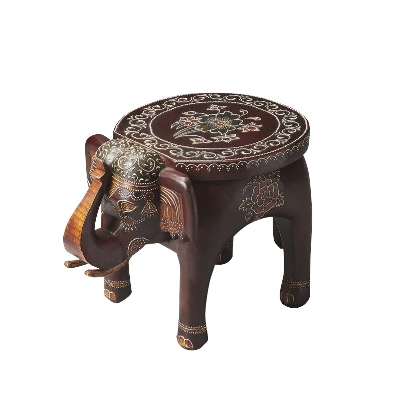 Home Square Specialty Elephant Accent Table in Assorted - Set of 2