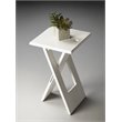 Home Square Loft Square Folding End Table in White - Set of 2