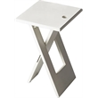 Home Square Loft Square Folding End Table in White - Set of 2