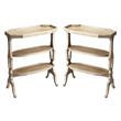 Home Square Transitional Accent Table in Gray Finish - Set of 2