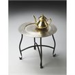 Home Square Moroccan Tray Table in Lightly Distressed - Set of 2