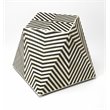 Home Square Bone Inlay Accent Table in Black Finish - Set of 2