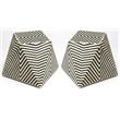 Home Square Bone Inlay Accent Table in Black Finish - Set of 2